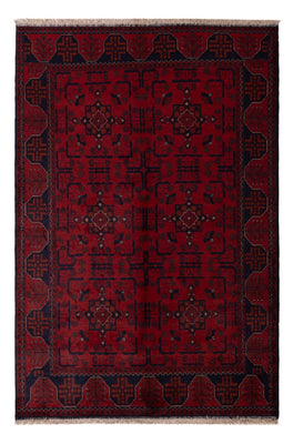 Tapis afghan - Kunduz - 192 x 127 cm - rouge foncé