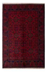 Tapis afghan - Kunduz - 192 x 127 cm - rouge foncé