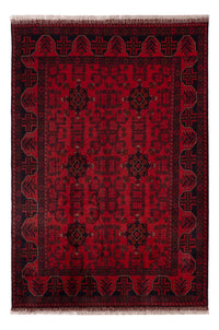 Tapis afghan - Kunduz - 195 x 125 cm - rouge foncé