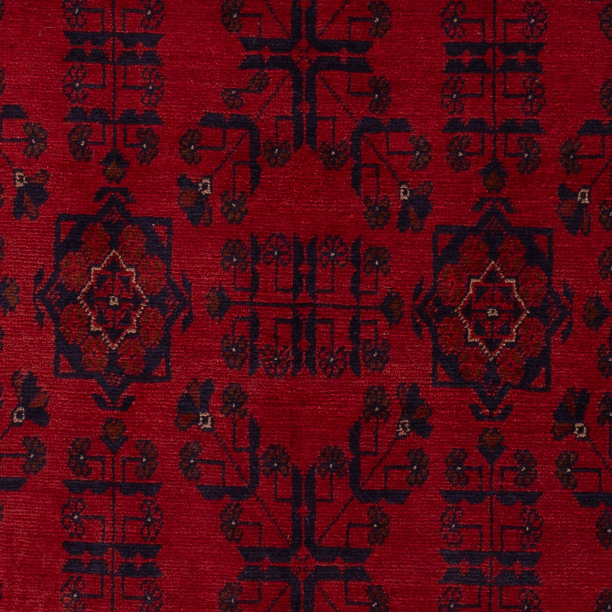 Tapis afghan - Kunduz - 195 x 121 cm - rouge foncé