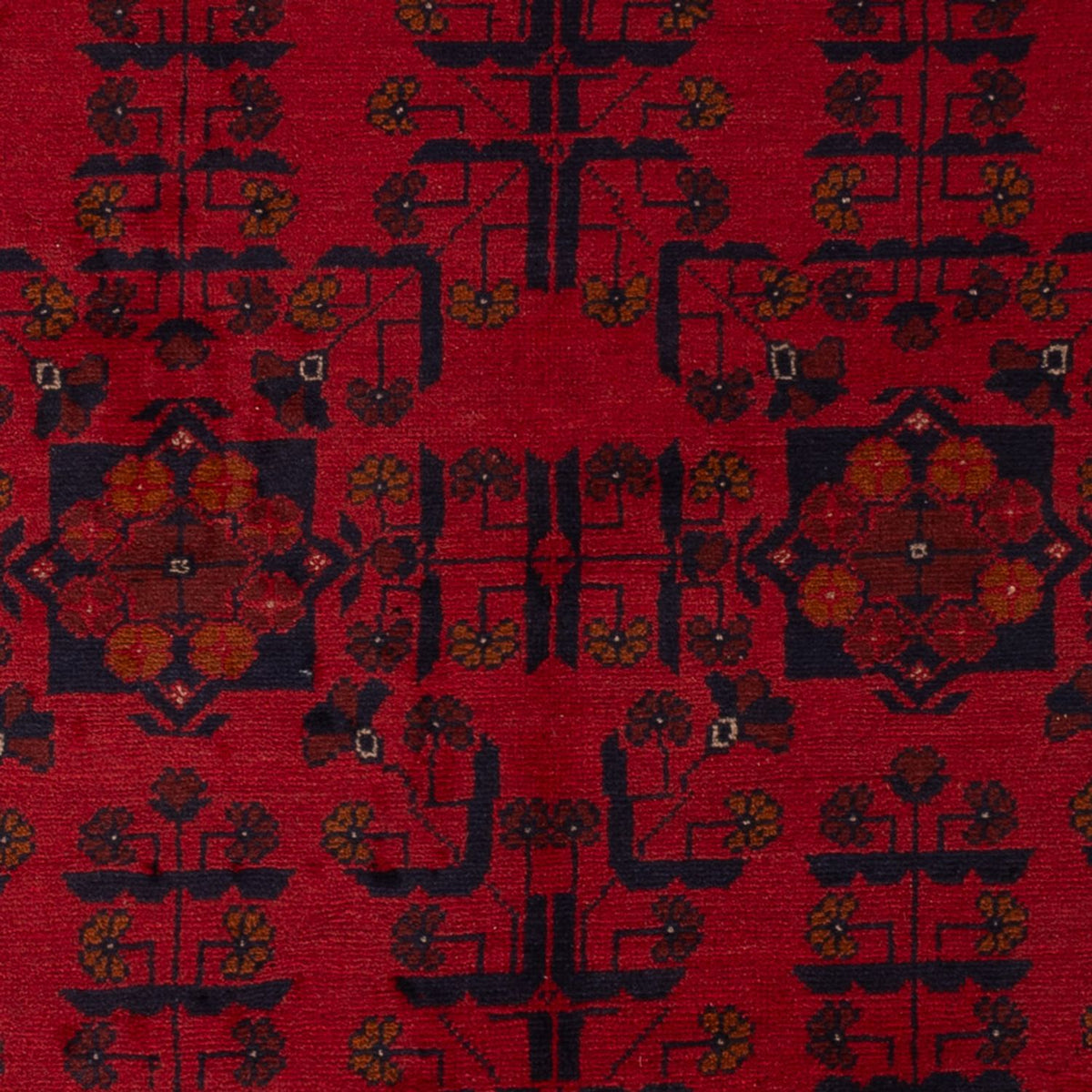 Tapis afghan - Kunduz - 189 x 129 cm - rouge foncé