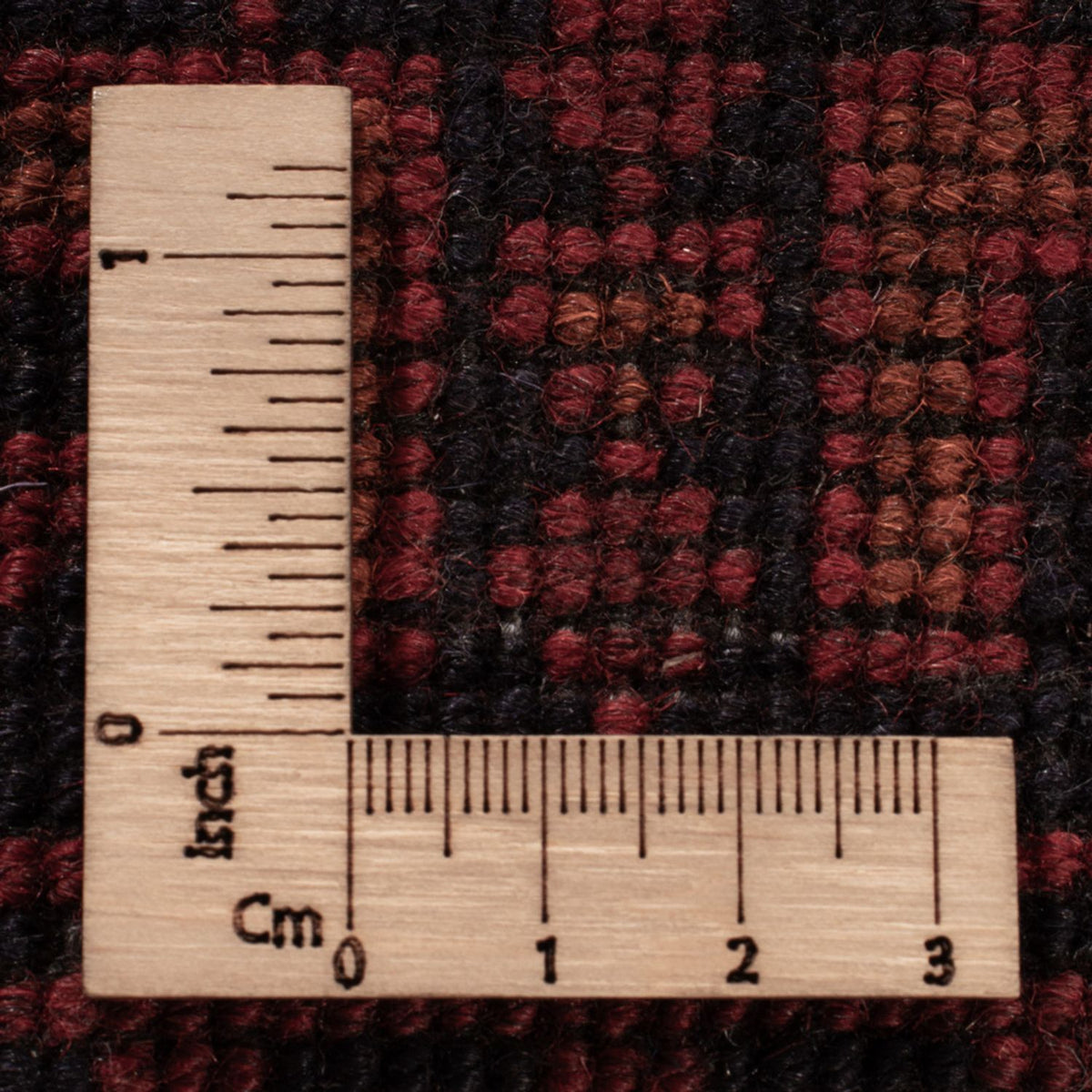 Tapis afghan - Kunduz - 198 x 129 cm - rouge foncé