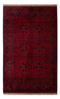 Tapis afghan - Kunduz - 201 x 130 cm - rouge foncé