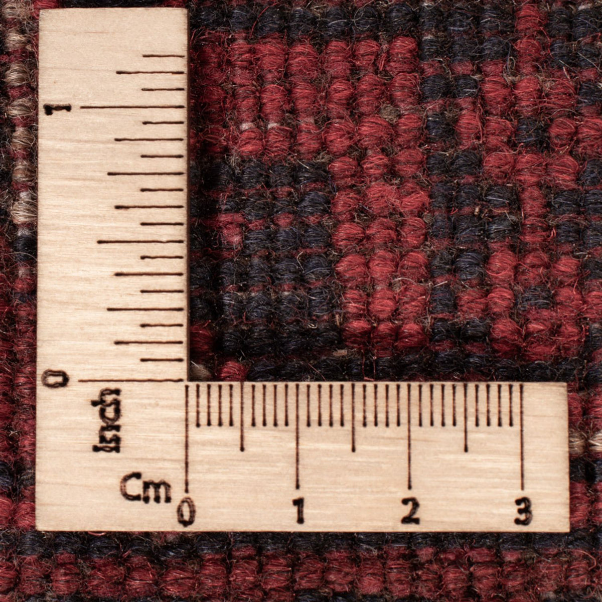 Tapis afghan - Kunduz - 201 x 130 cm - rouge foncé