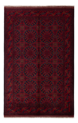 Tapis afghan - Kunduz - 196 x 123 cm - rouge foncé