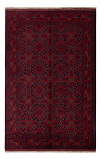 Tapis afghan - Kunduz - 196 x 123 cm - rouge foncé