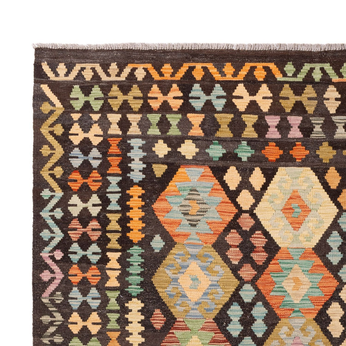 Tapis Kelim - Splash - 285 x 207 cm - multicolore