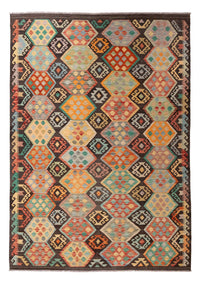 Tapis Kelim - Splash - 297 x 204 cm - multicolore