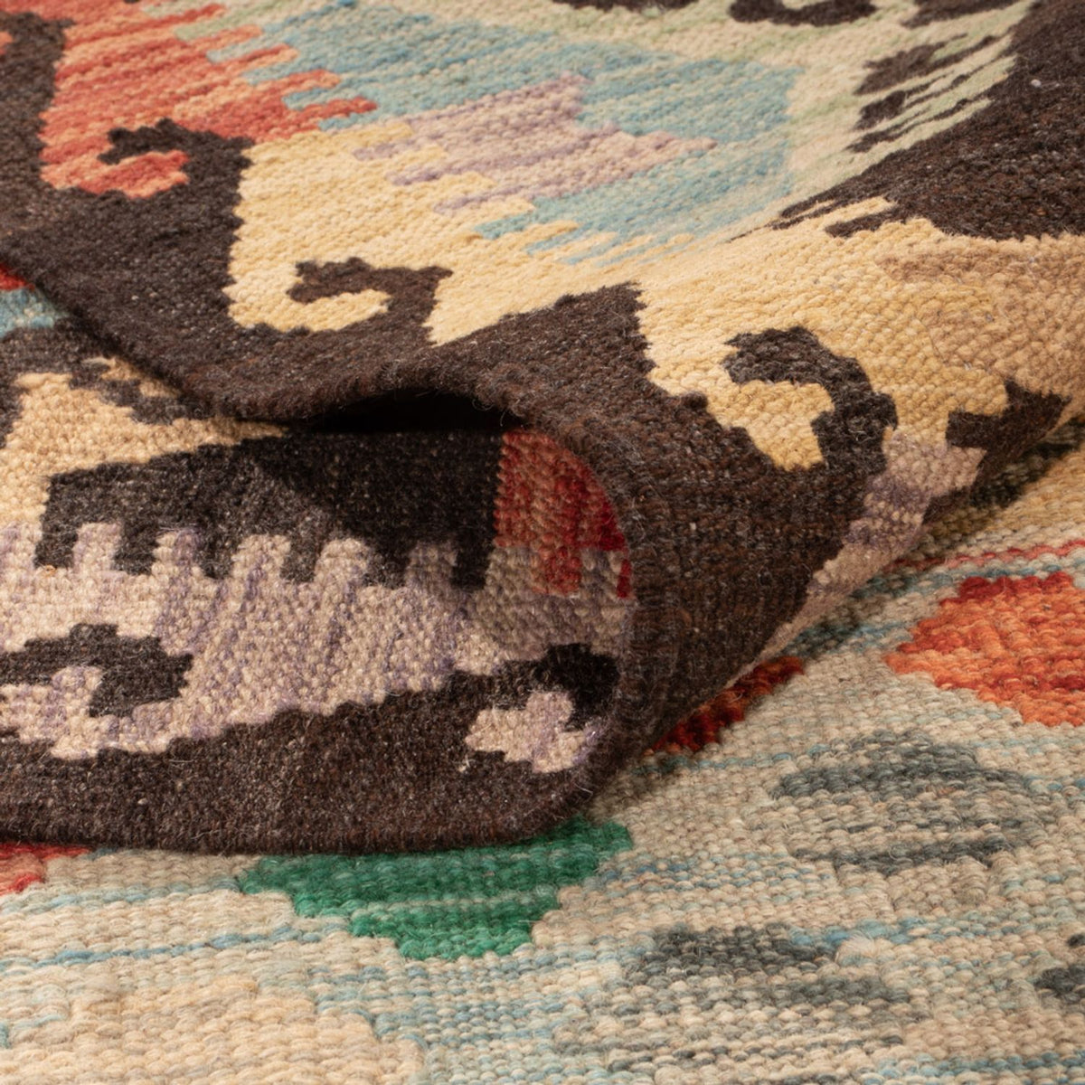 Tapis Kelim - Splash - 297 x 204 cm - multicolore