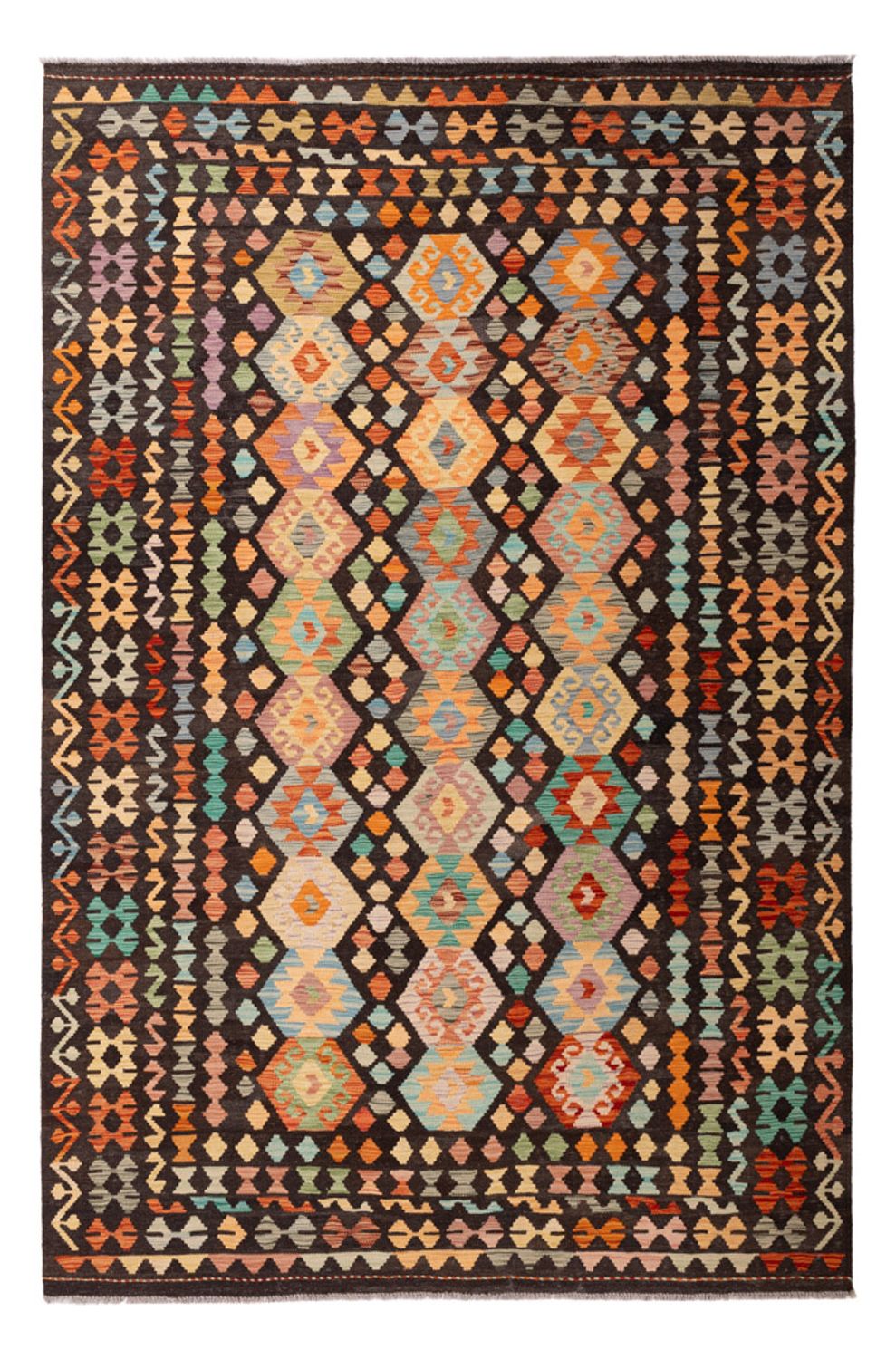 Tapis Kelim - Splash - 300 x 197 cm - multicolore