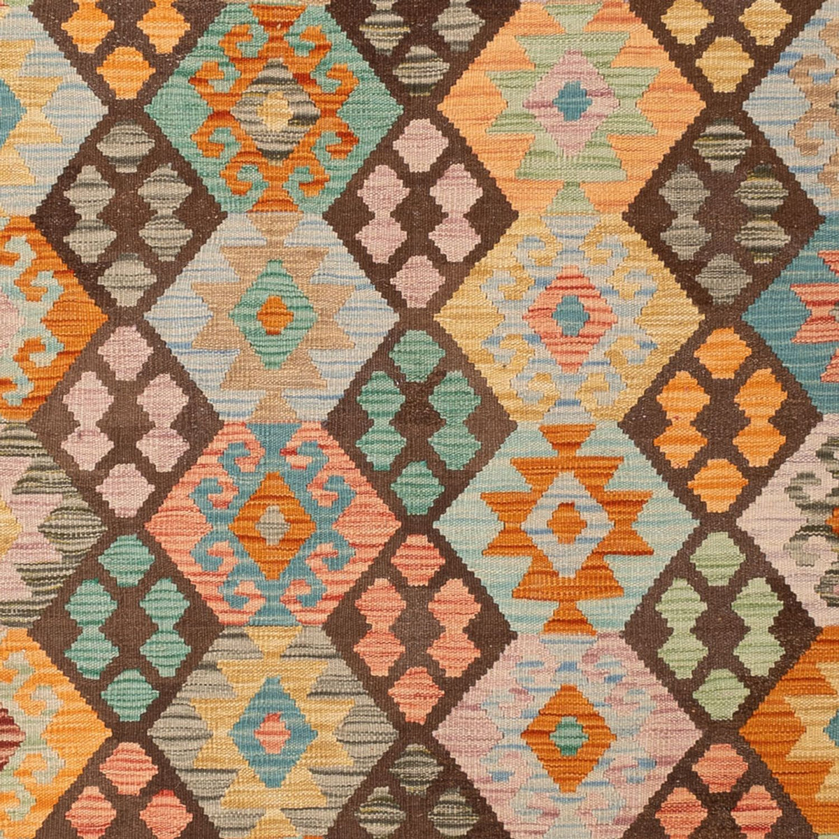 Tapis Kelim - Splash - 297 x 205 cm - multicolore