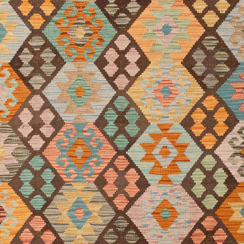 Tapis Kelim - Splash - 297 x 205 cm - multicolore