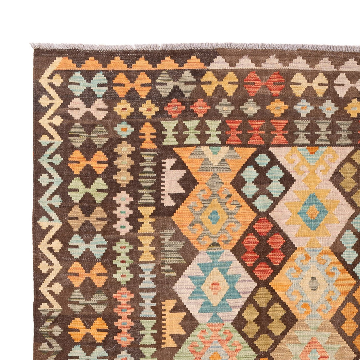 Tapis Kelim - Splash - 297 x 205 cm - multicolore