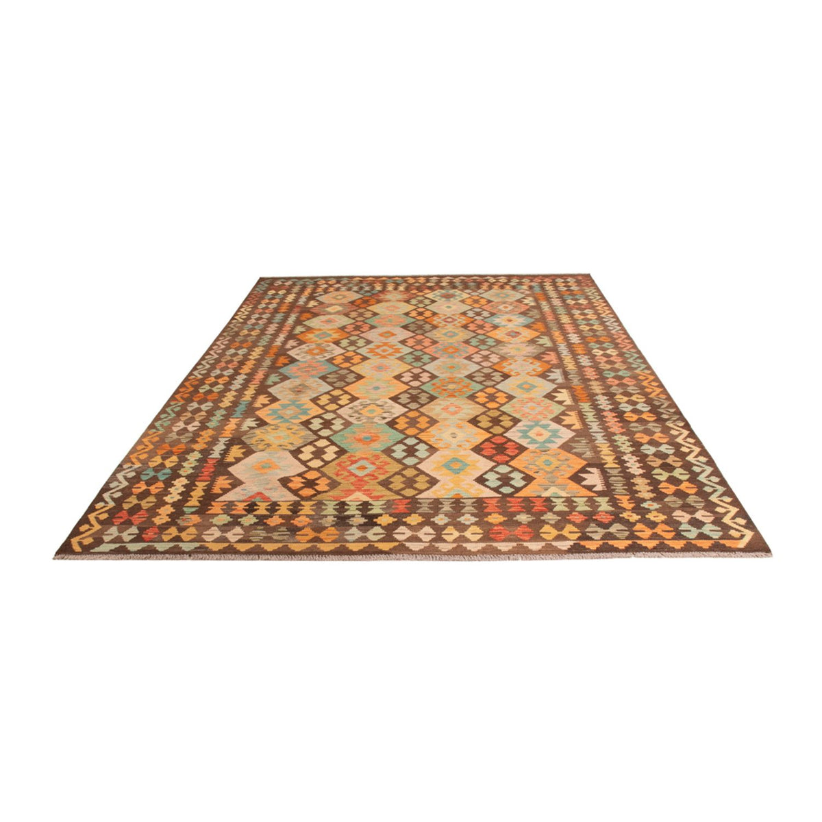 Tapis Kelim - Splash - 297 x 205 cm - multicolore