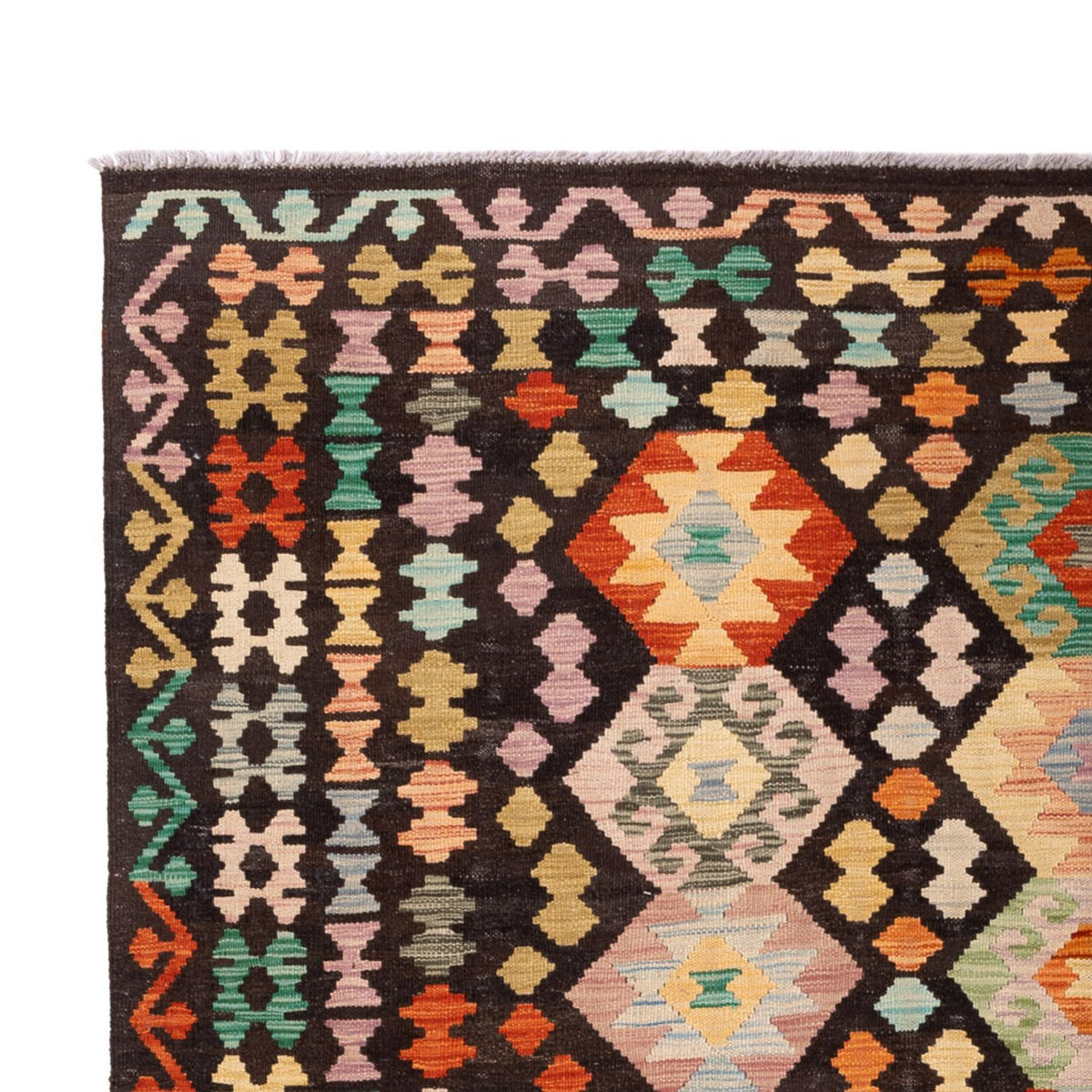 Tapis Kelim - Splash - 290 x 203 cm - multicolore