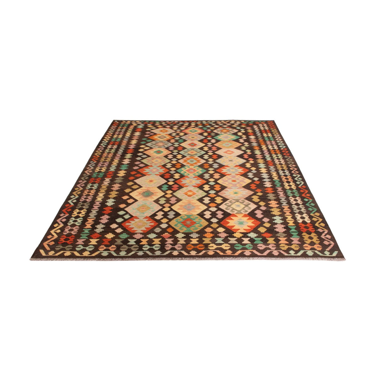 Tapis Kelim - Splash - 290 x 203 cm - multicolore