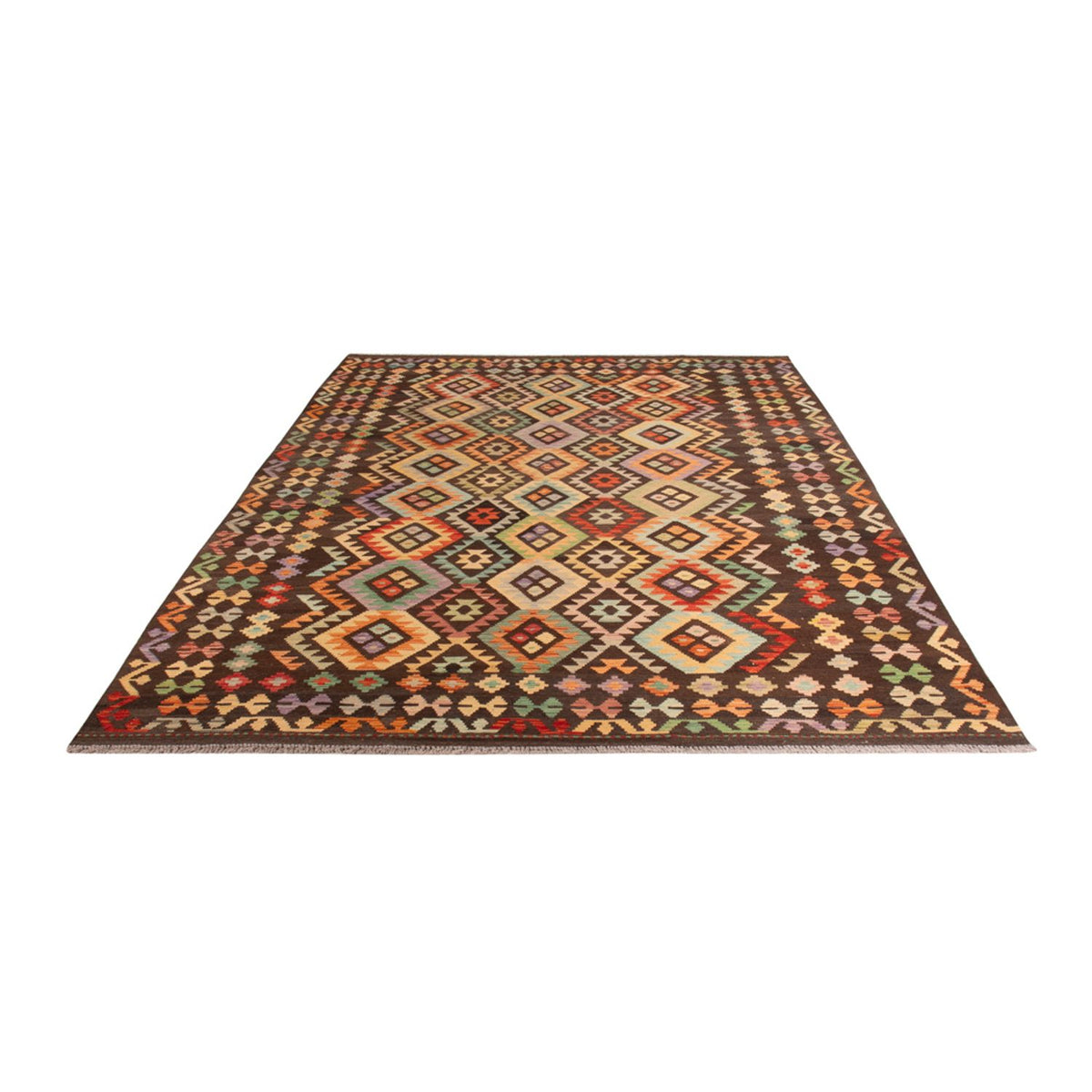 Tapis Kelim - Splash - 304 x 205 cm - multicolore