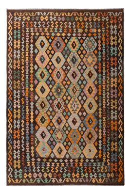 Tapis Kelim - Splash - 303 x 200 cm - multicolore
