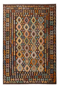 Tapis Kelim - Splash - 303 x 200 cm - multicolore