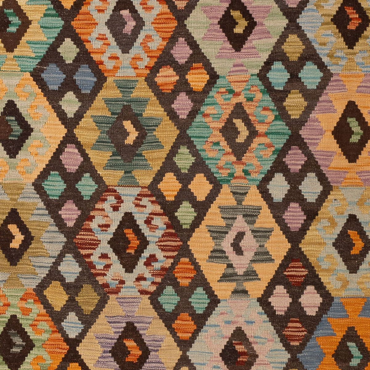 Tapis Kelim - Splash - 303 x 200 cm - multicolore