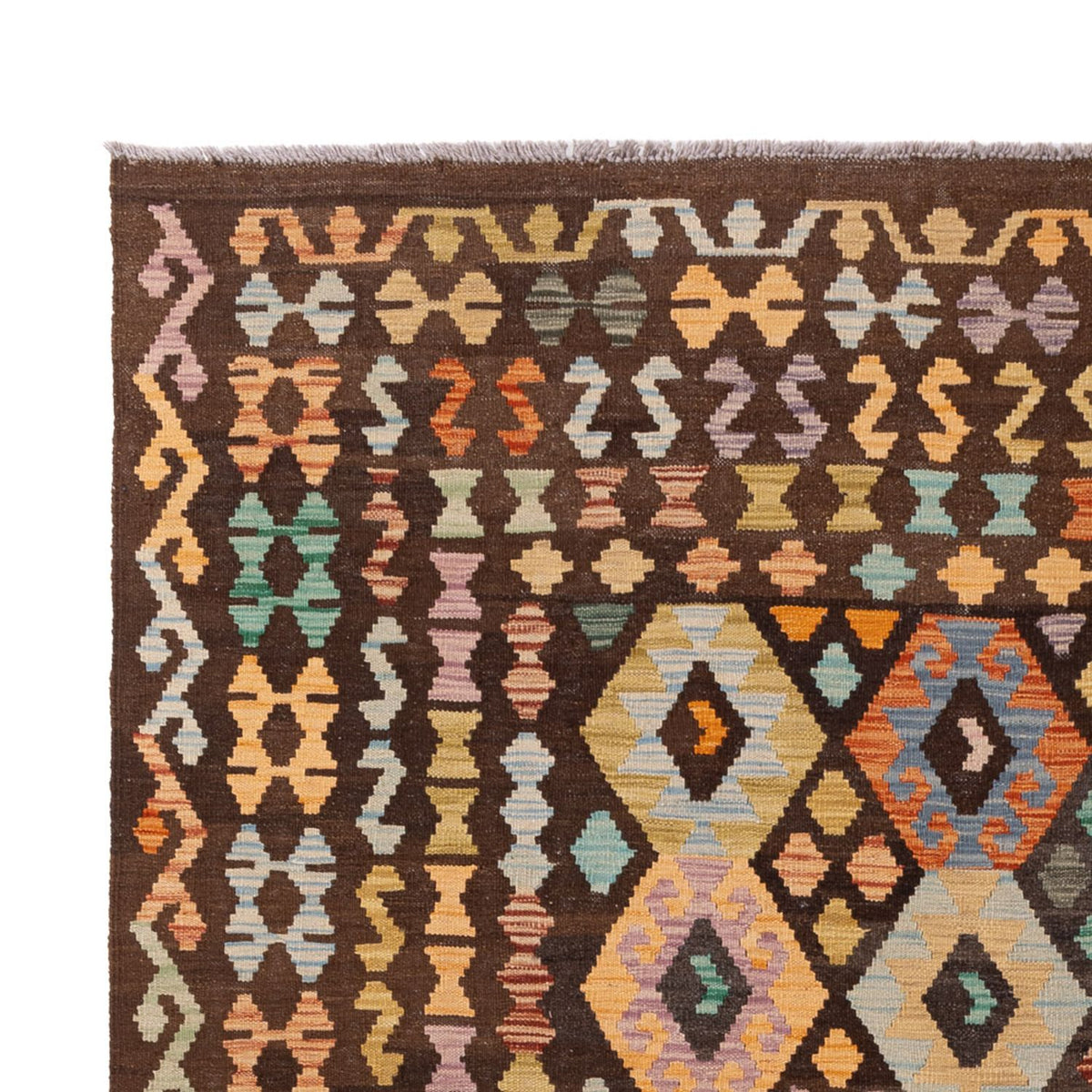 Tapis Kelim - Splash - 303 x 200 cm - multicolore