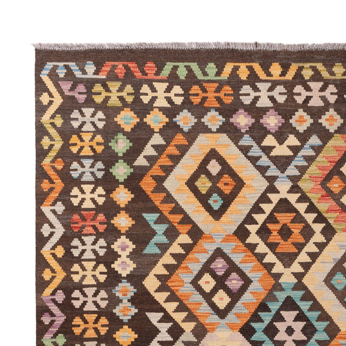 Tapis Kelim - Splash - 289 x 205 cm - multicolore