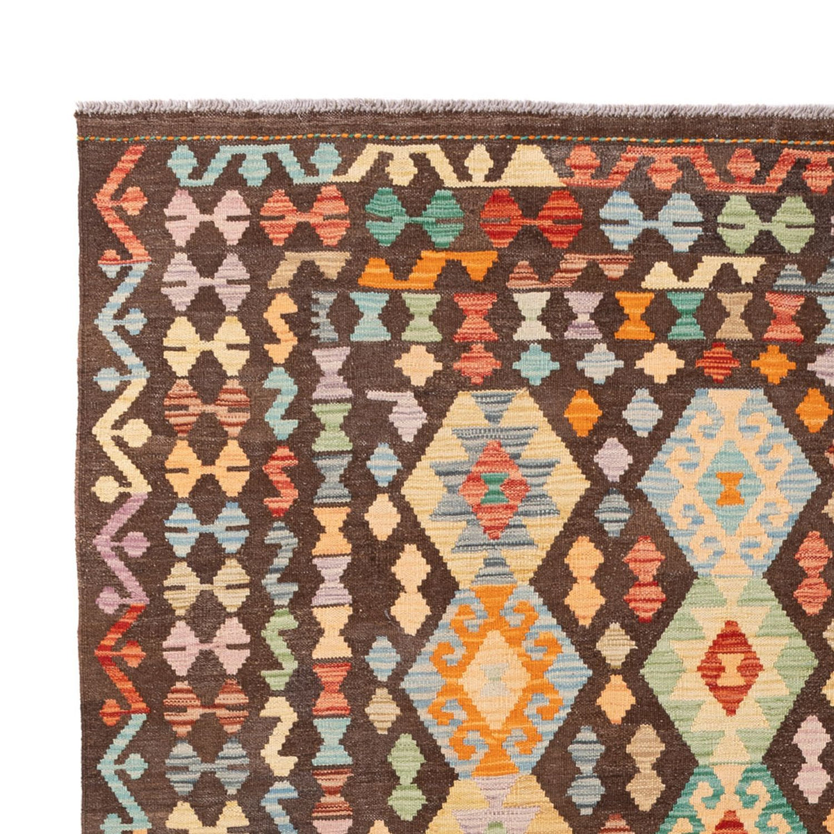 Tapis Kelim - Splash - 301 x 202 cm - multicolore