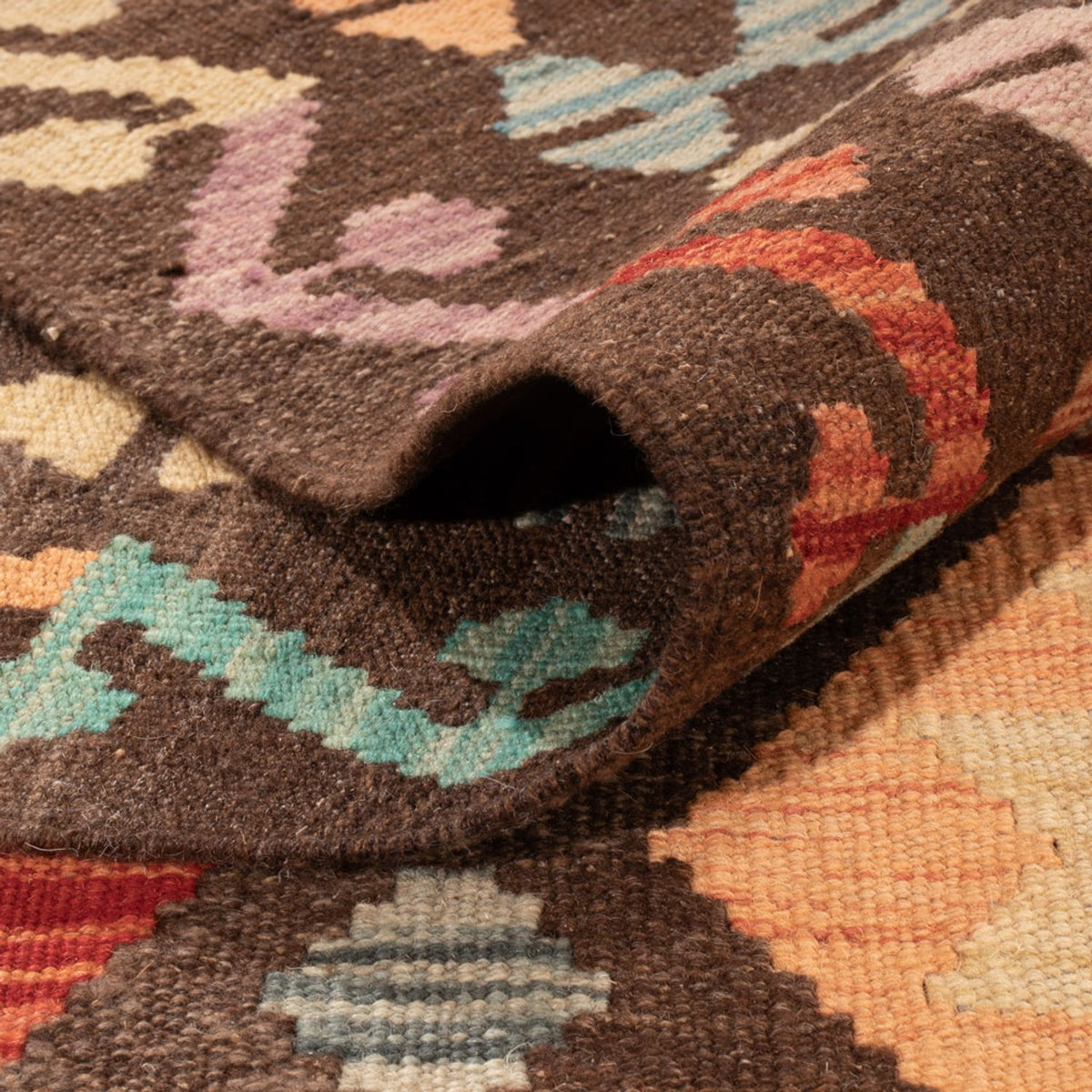 Tapis Kelim - Splash - 301 x 202 cm - multicolore