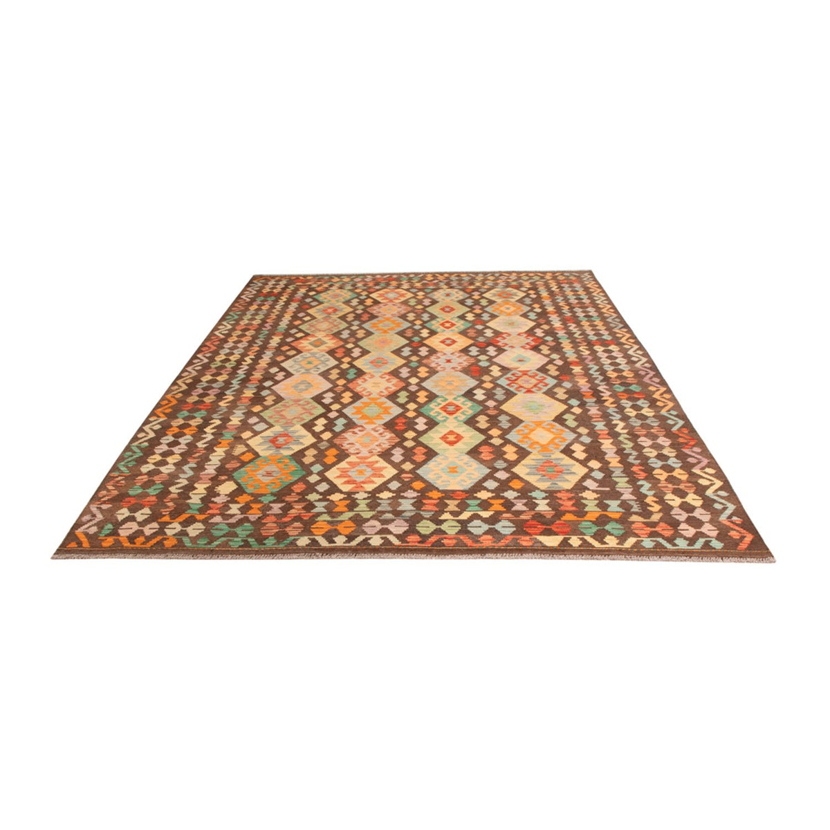 Tapis Kelim - Splash - 301 x 202 cm - multicolore