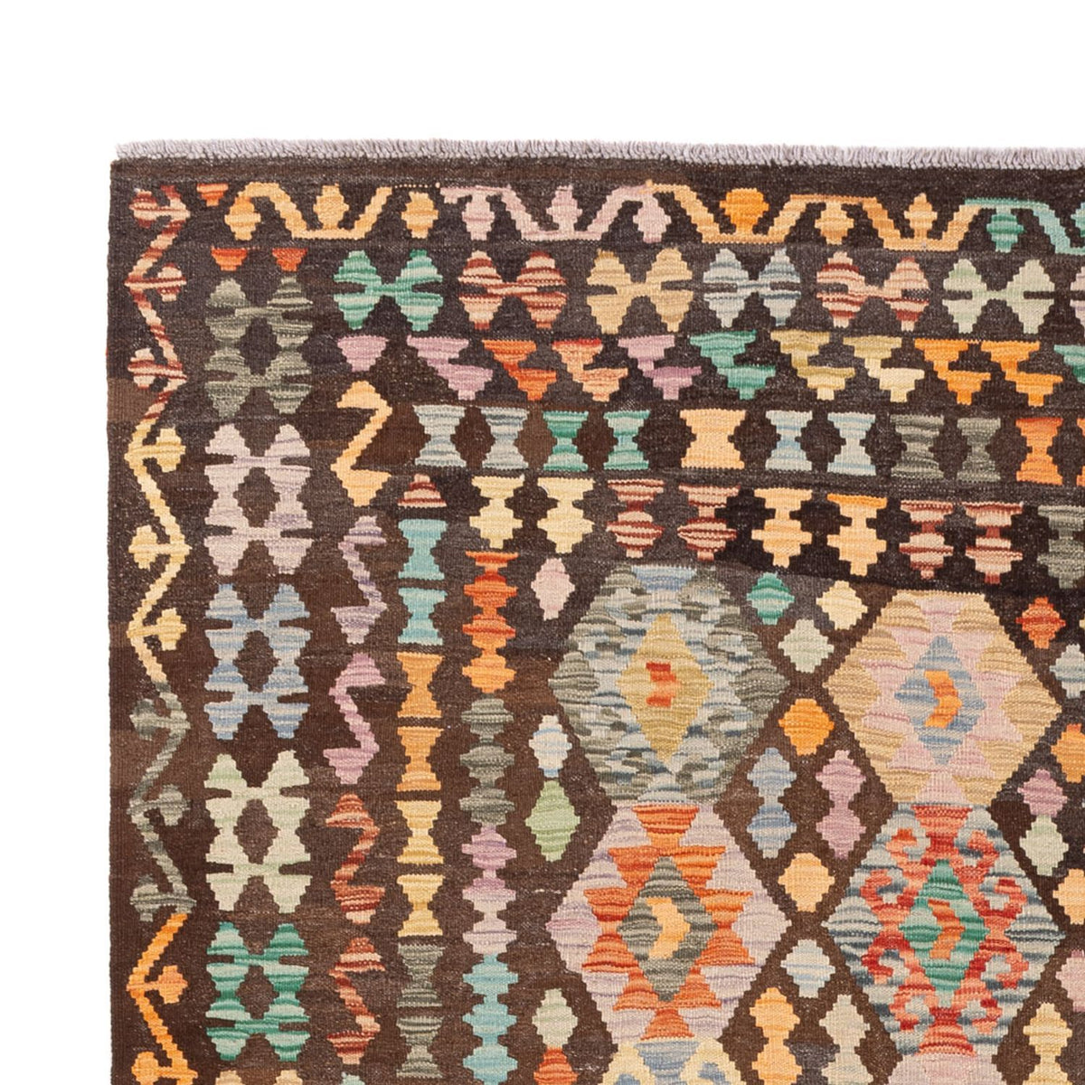 Tapis Kelim - Splash - 290 x 195 cm - multicolore