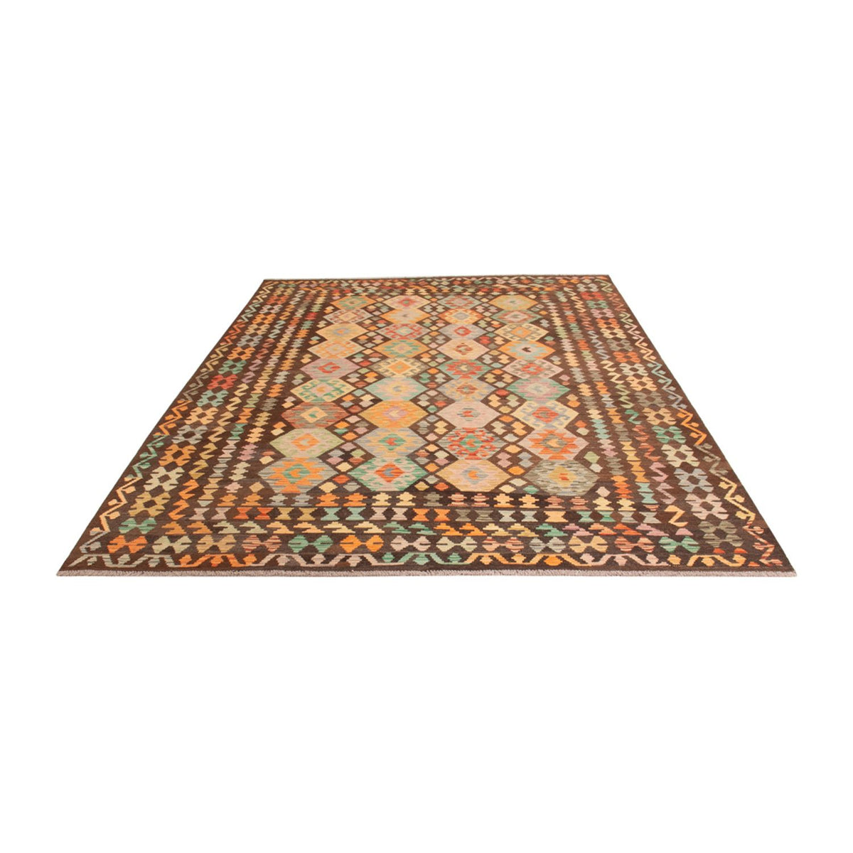 Tapis Kelim - Splash - 290 x 195 cm - multicolore