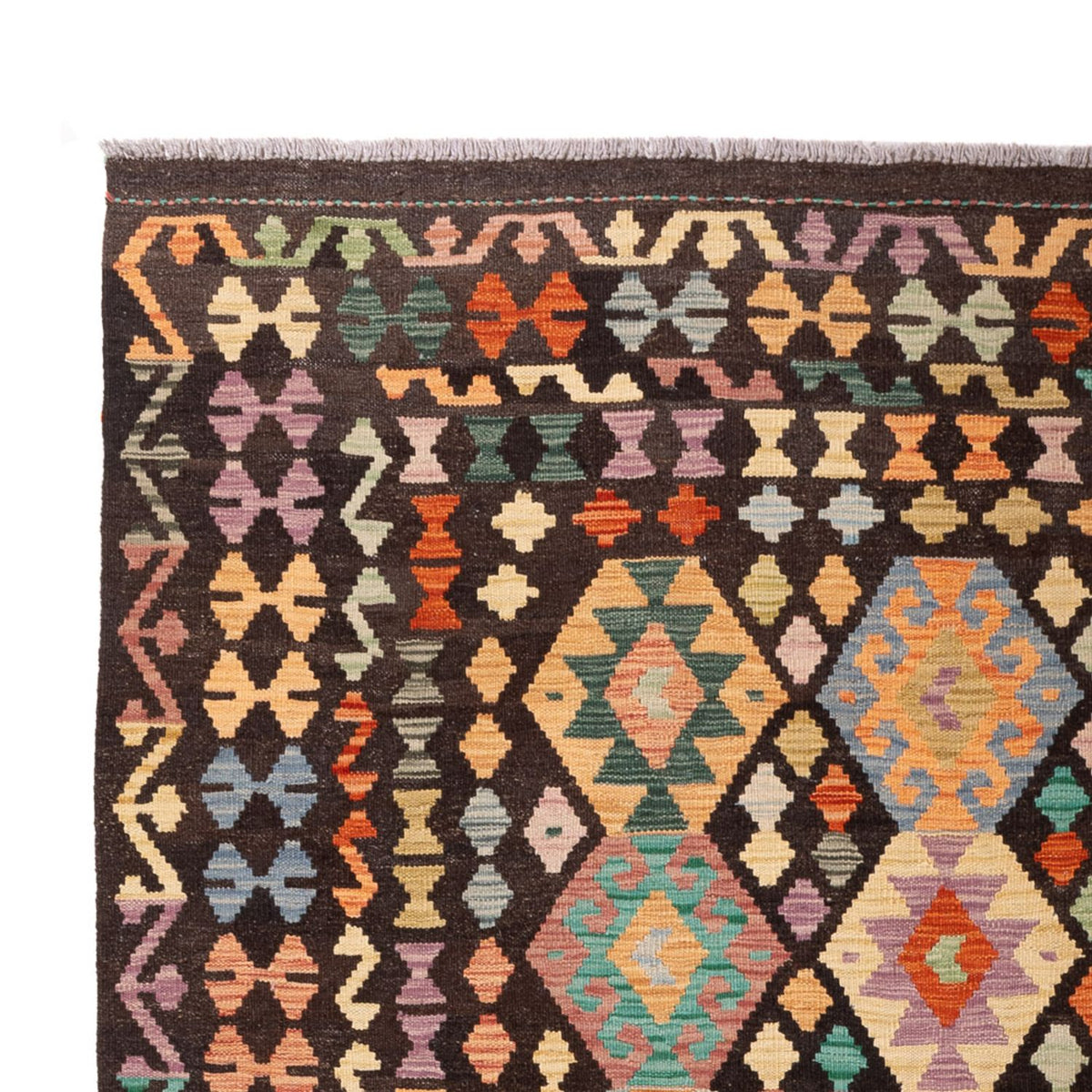 Tapis Kelim - Splash - 298 x 201 cm - multicolore