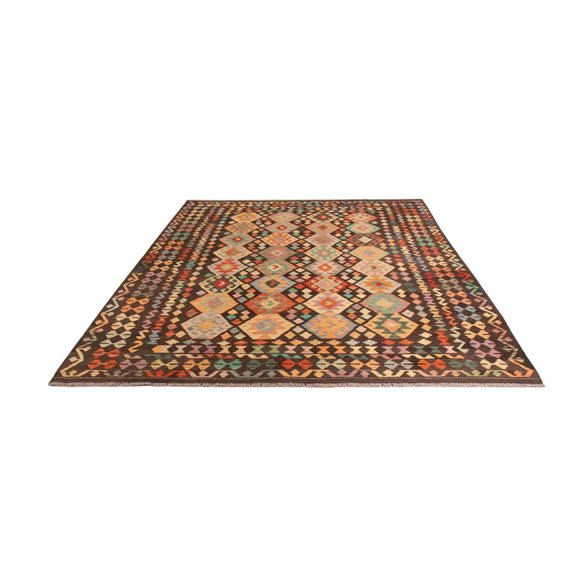Tapis Kelim - Splash - 298 x 201 cm - multicolore
