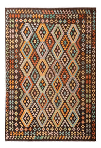 Tapis Kelim - Splash - 299 x 206 cm - multicolore
