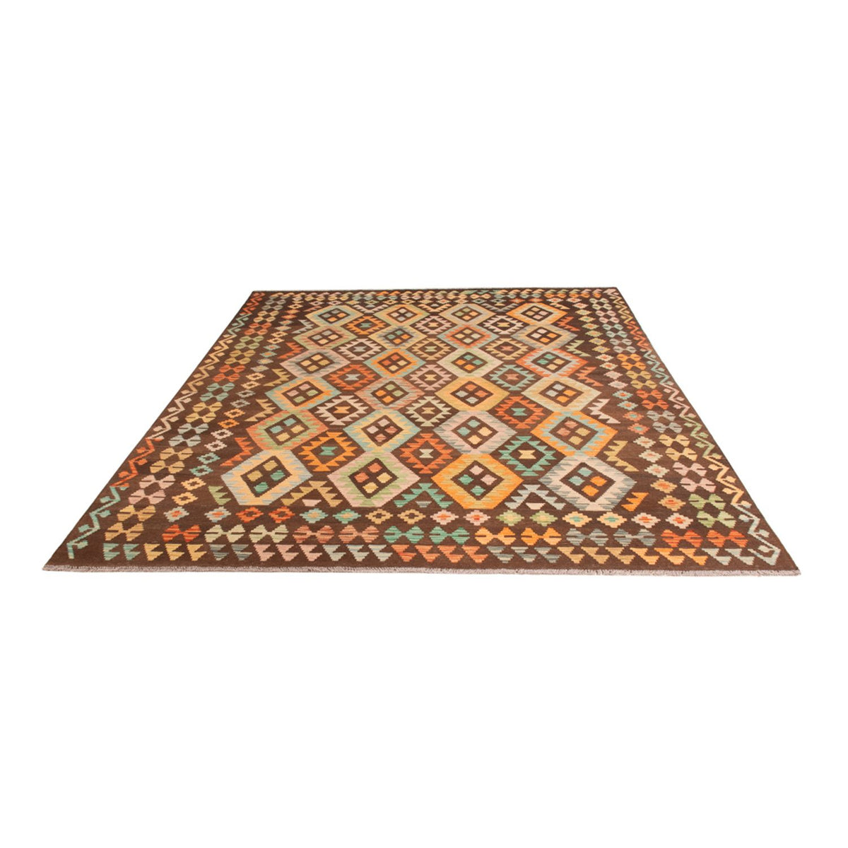 Tapis Kelim - Splash - 299 x 206 cm - multicolore