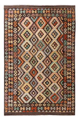 Tapis Kelim - Splash - 301 x 194 cm - multicolore
