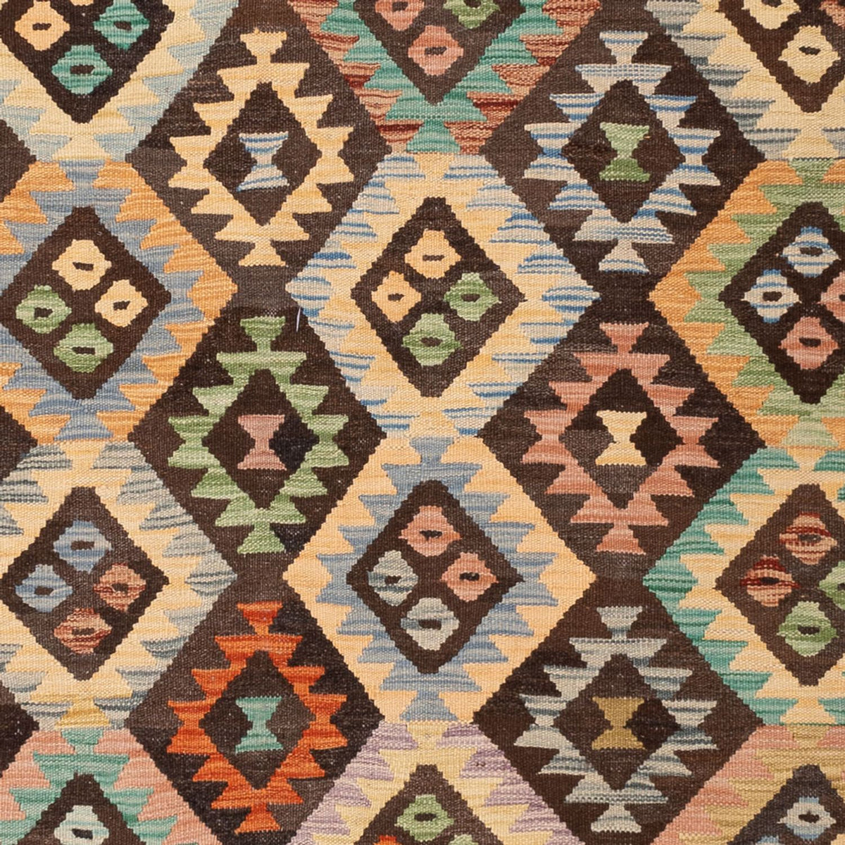 Tapis Kelim - Splash - 301 x 194 cm - multicolore