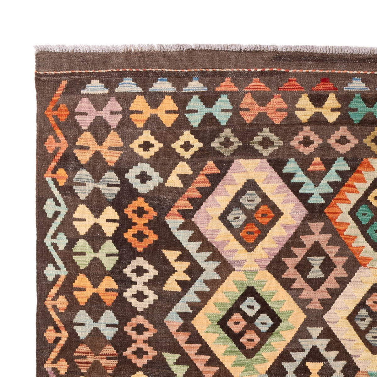 Tapis Kelim - Splash - 301 x 194 cm - multicolore