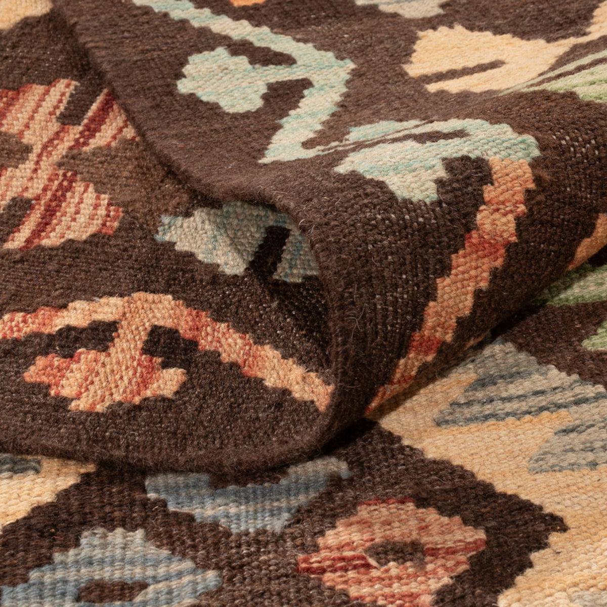 Tapis Kelim - Splash - 301 x 194 cm - multicolore