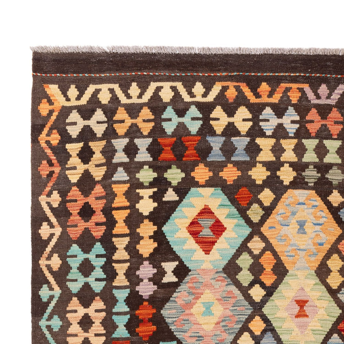 Tapis Kelim - Splash - 307 x 199 cm - multicolore