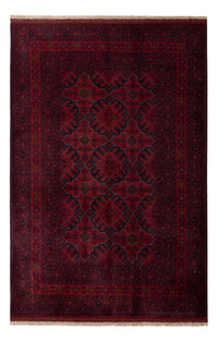 Tapis afghan - Kunduz - 193 x 125 cm - rouge foncé