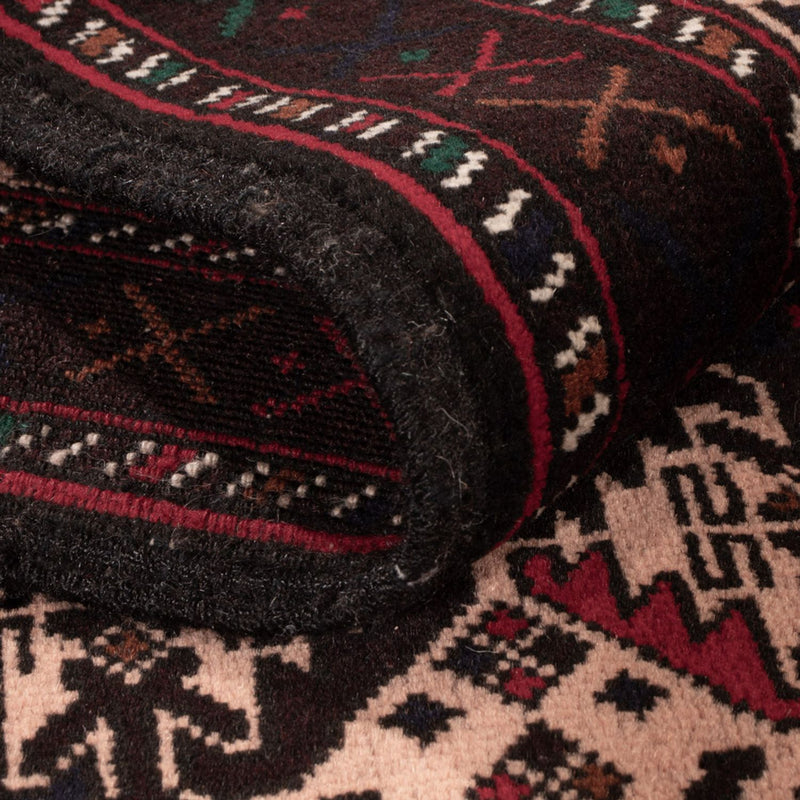 Tapis de couloir Tapis Belutsch - 193 x 112 cm - rouge clair