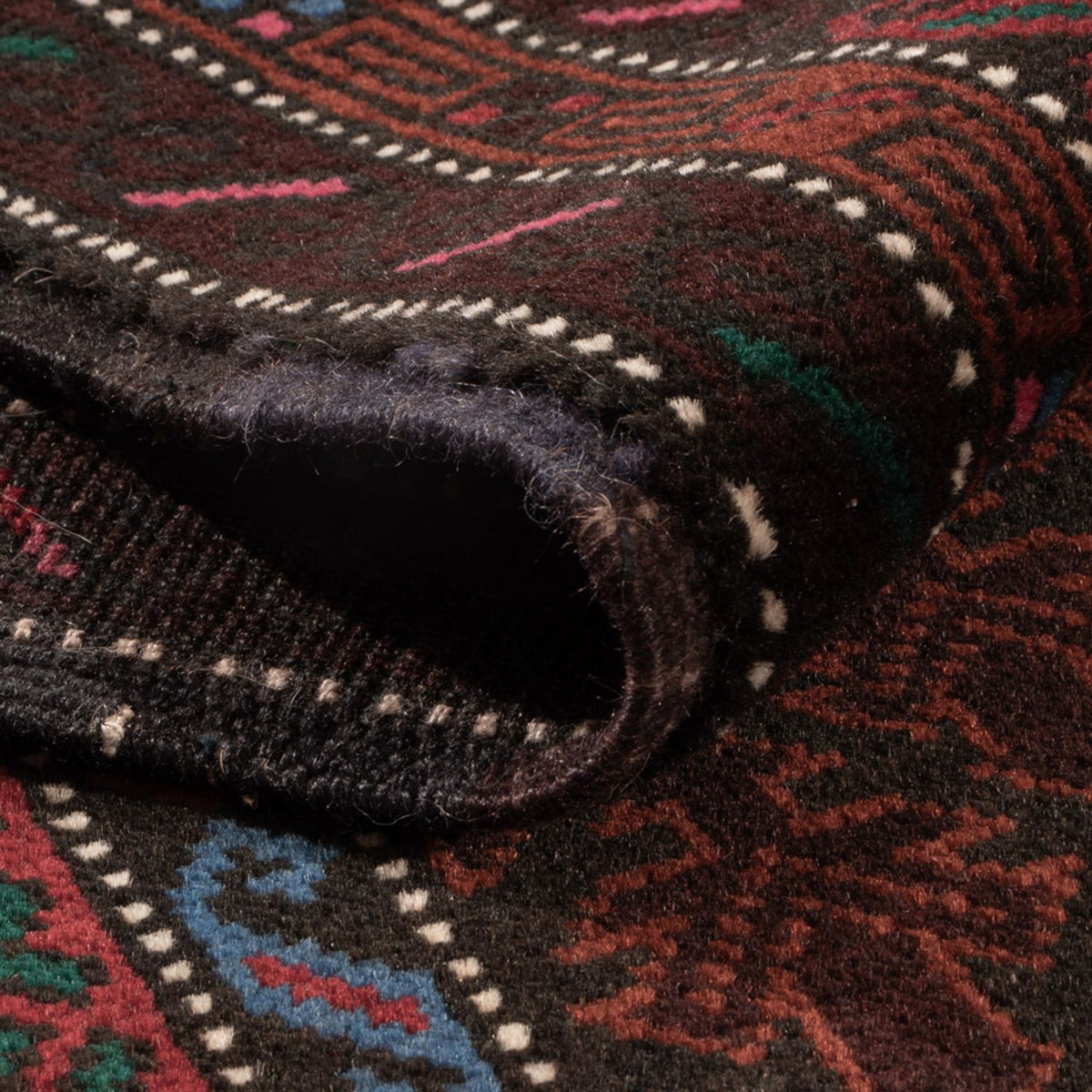 Tapis Belutsch - 194 x 123 cm - rouge foncé