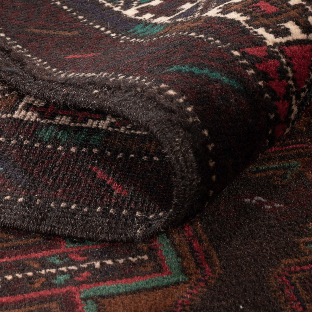 Tapis Belutsch - 198 x 116 cm - rouge foncé