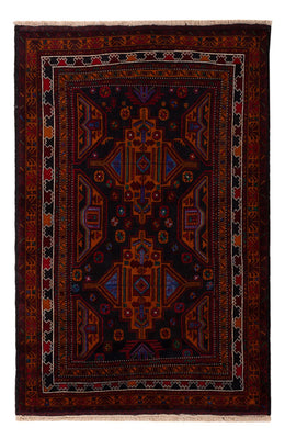 Tapis Belutsch - 183 x 123 cm - rouge foncé