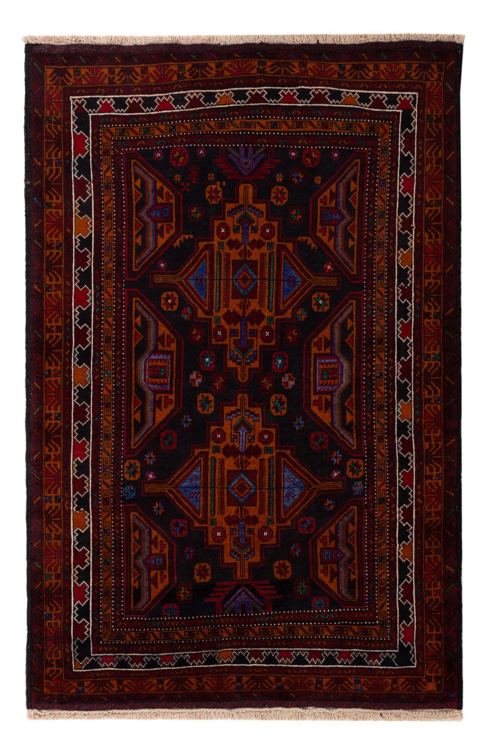 Tapis Belutsch - 183 x 123 cm - rouge foncé