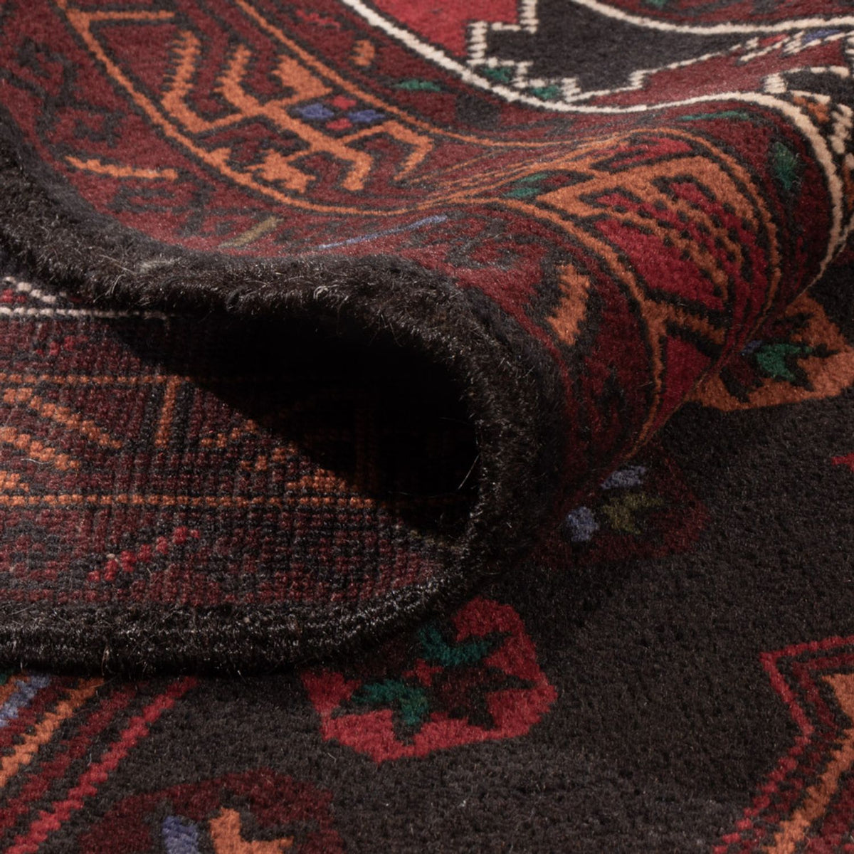 Tapis Belutsch - 183 x 123 cm - rouge foncé