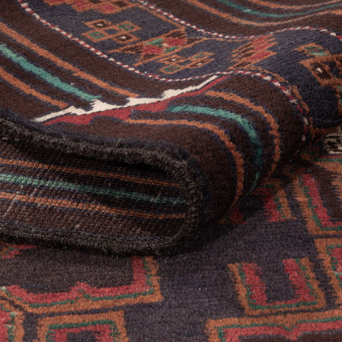 Tapis Belutsch - 208 x 119 cm - rouge foncé