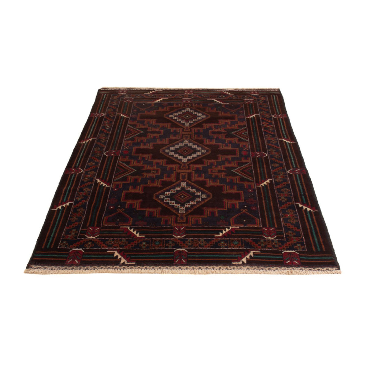 Tapis Belutsch - 208 x 119 cm - rouge foncé