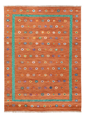 Tapis Kelim - Splash - 290 x 207 cm - orange
